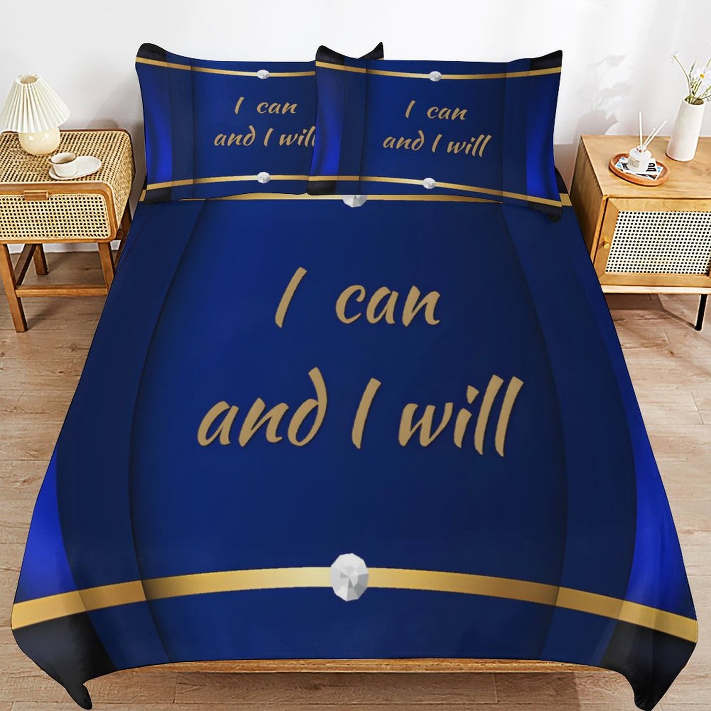 3-Piece Bedding Set-90"x90"/ 229x229cm (Dual-sided Printing)