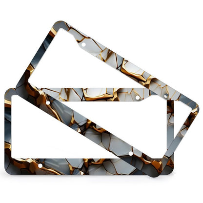 License Plate Frames with 4 Round Holes (1 Pair)