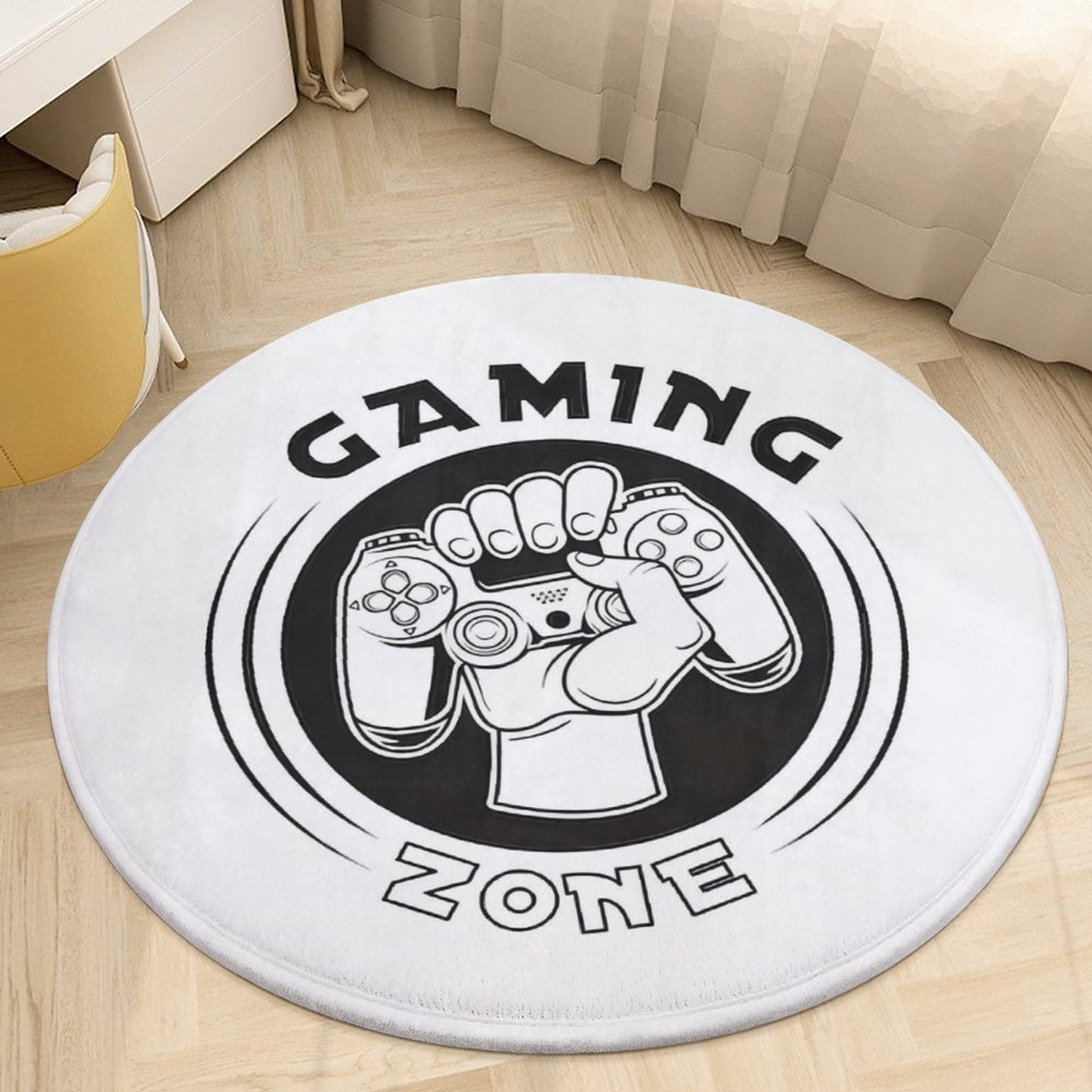 Round Coral Velvet Warm Floor Mat
