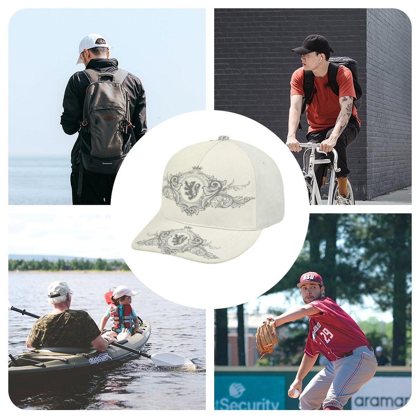 Bent Fitted Cap (All-Over Printing)