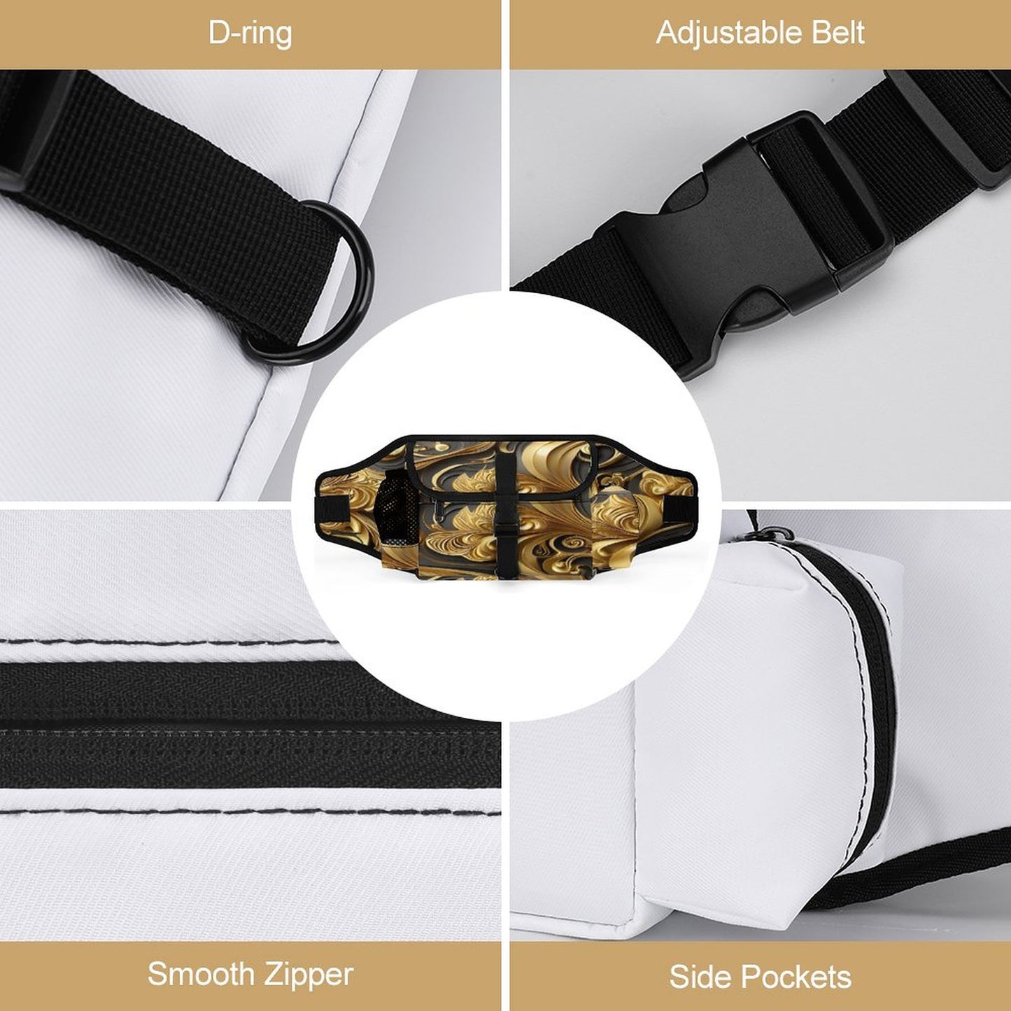 200gsm Pet Outdoor Training Storage Waist Bag(All-Over Printing)