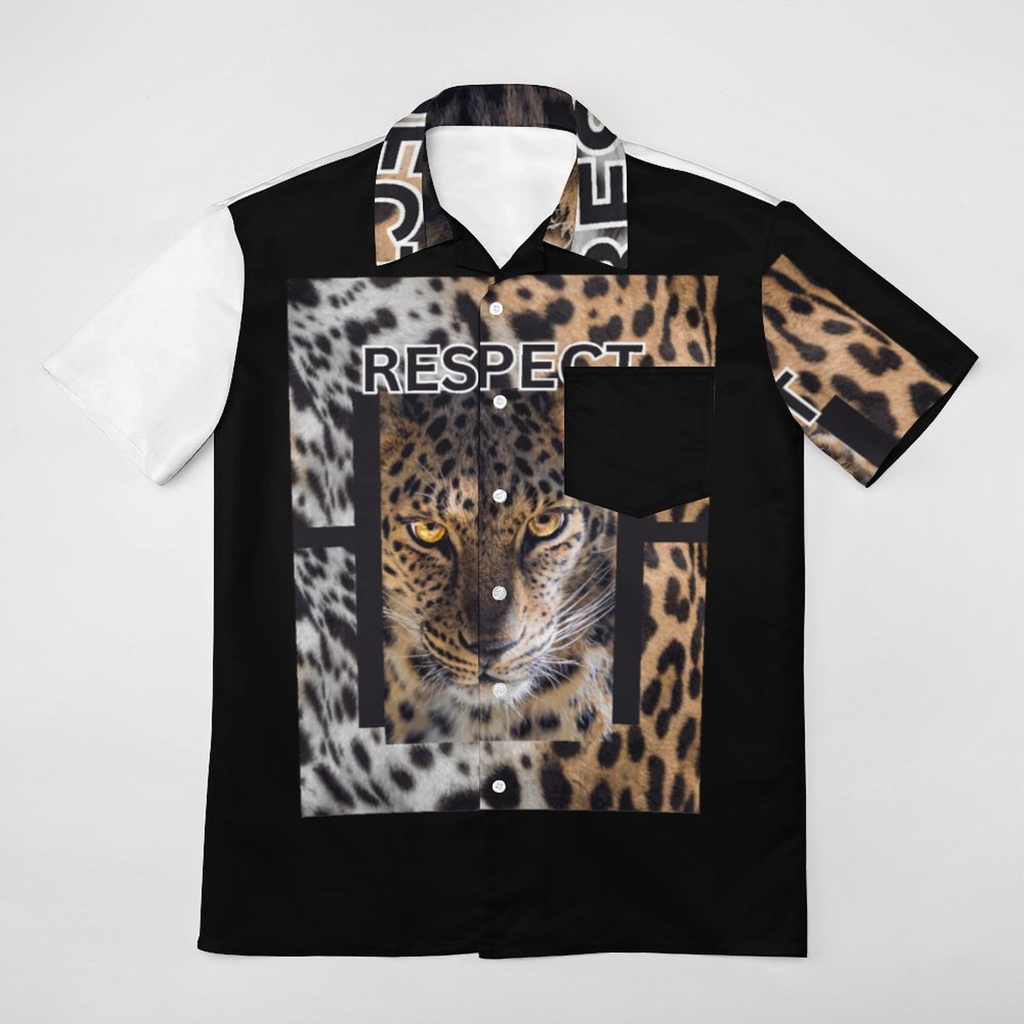 Men's Short SleeveT-Shirts with Pocket and All-Over printing Design NS