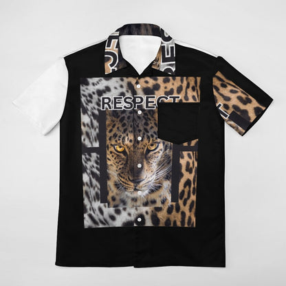Men's Short SleeveT-Shirts with Pocket and All-Over printing Design NS