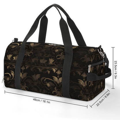 BLACK & GOLD ACCENT Oxford Gym Duffle Bag