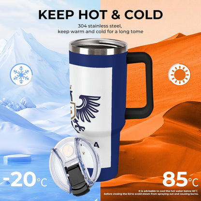 40oz Insulated Tumbler with Handle and Straw