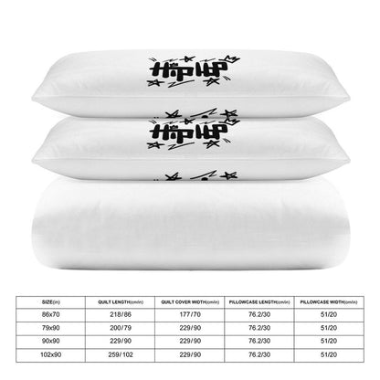 3-Piece Bedding Set-90"x90"/ 229x229cm (Dual-sided Printing)