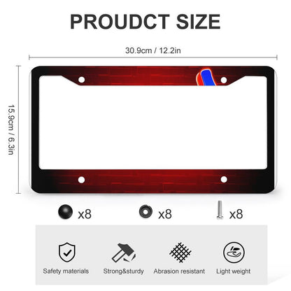 License Plate Frames with 4 Round Holes (1 Pair)
