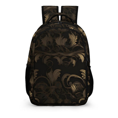 BLACK & GOLD ACCENT Multi-Pocket Back Pack