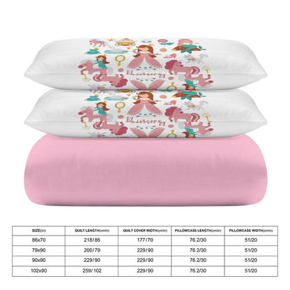 3-Piece Bedding Set-86"×70"/ 218×177cm (Dual-sidede Printing)