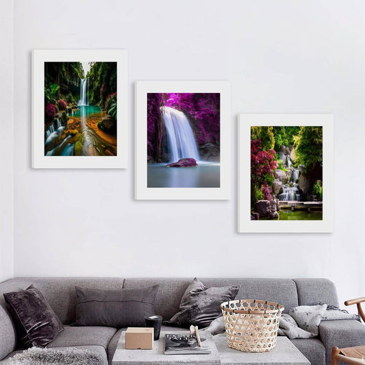 Vertical Multicolor Framed Wall Art-4:5 Aspect Ratio-WATERFALL EDITION