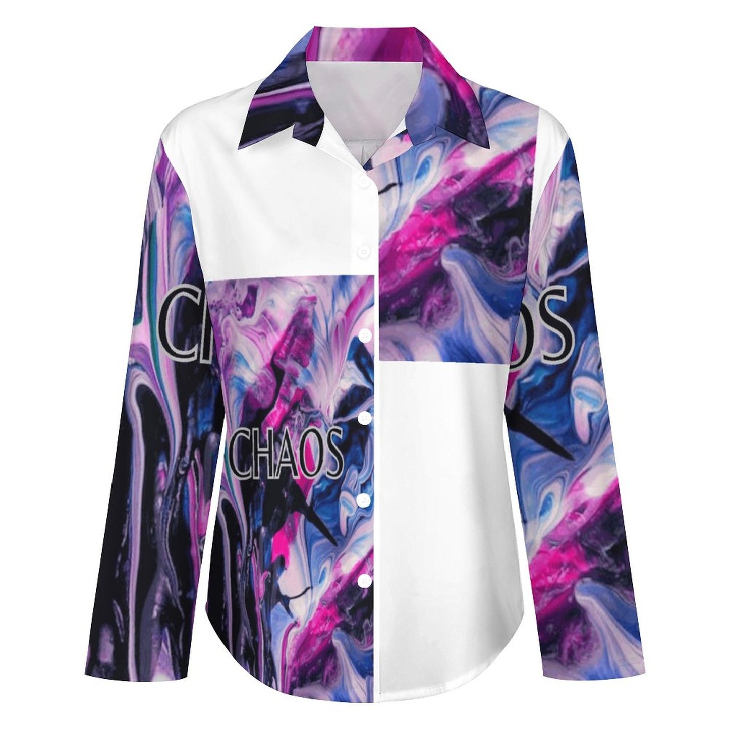 CHAOS Women's Irregular Hem Shirt-*SMALL-8XL