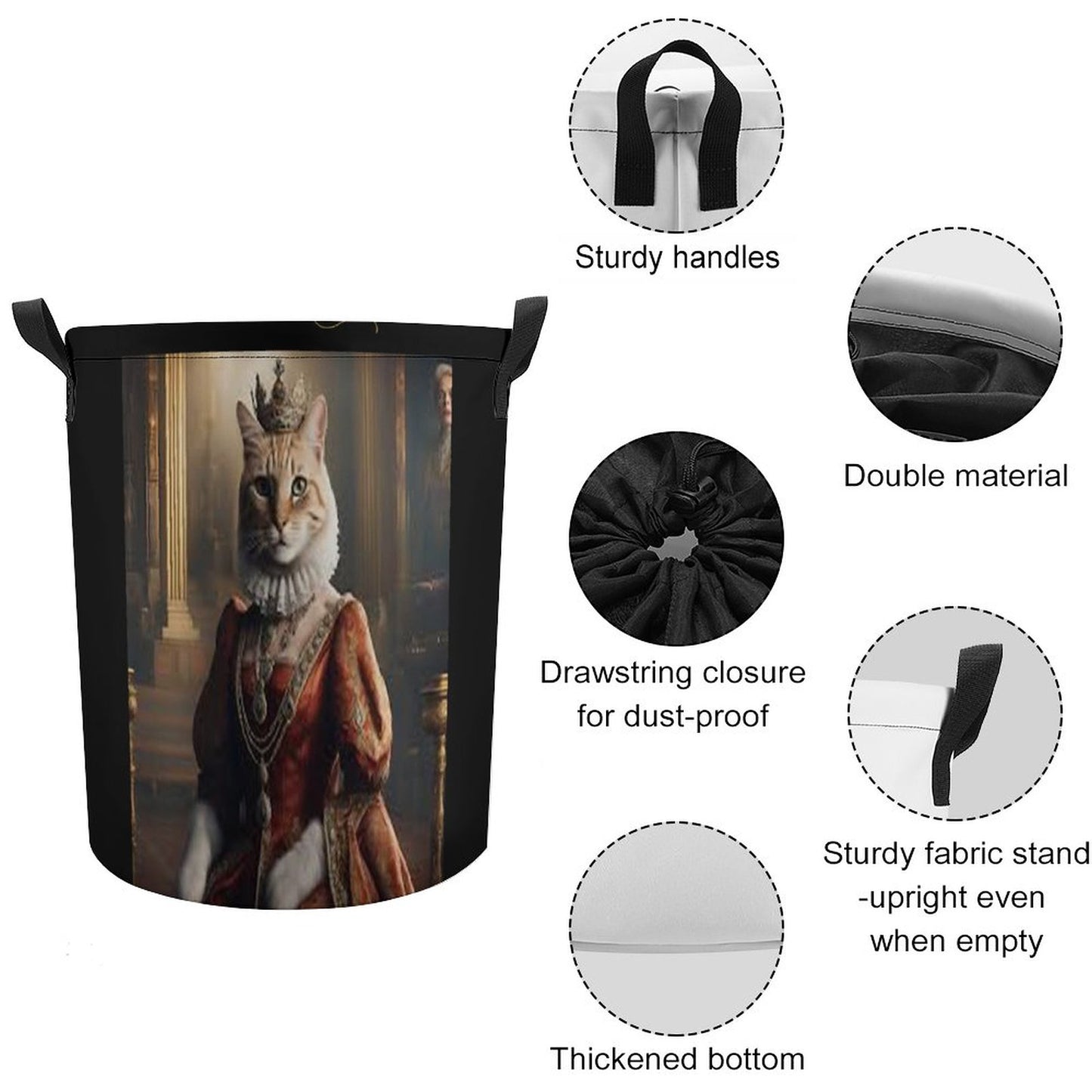 Drawstring collapsible Laundry Basket