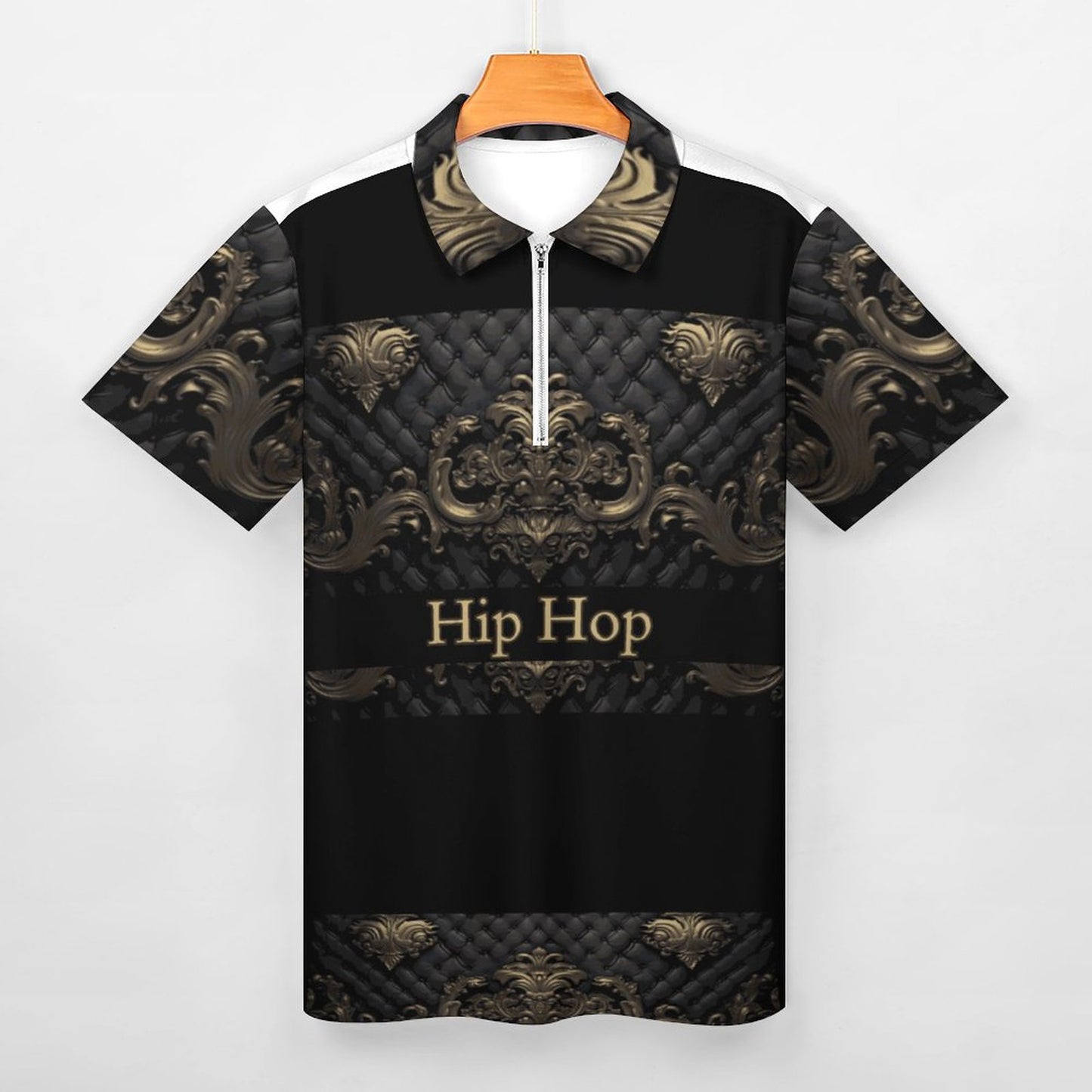 Men's Short Sleeve POLO Shirt with Zipper B470 (All-Over Printing)