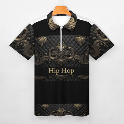 Men's Short Sleeve POLO Shirt with Zipper B470 (All-Over Printing)