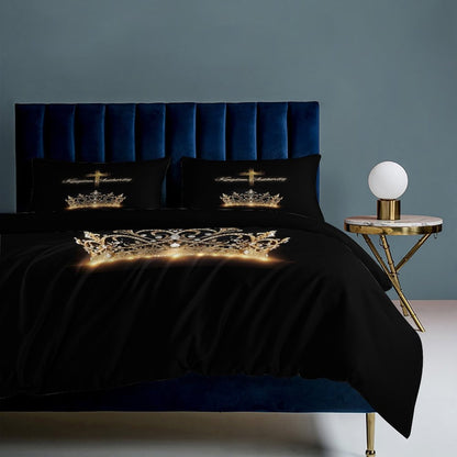3-Piece Bedding Set-86"×70"/ 218×177cm (Dual-sideded Printing)