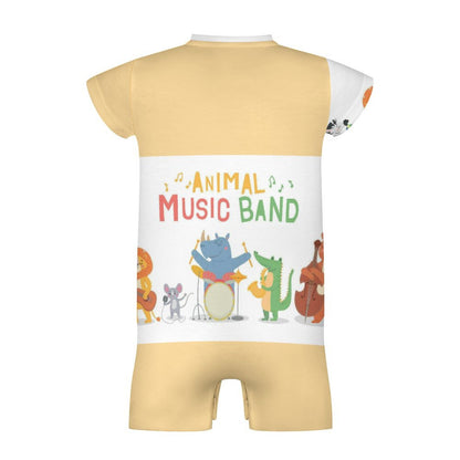 Short Sleeve Baby Bodysuit Romper PLR (All-Over Printing)