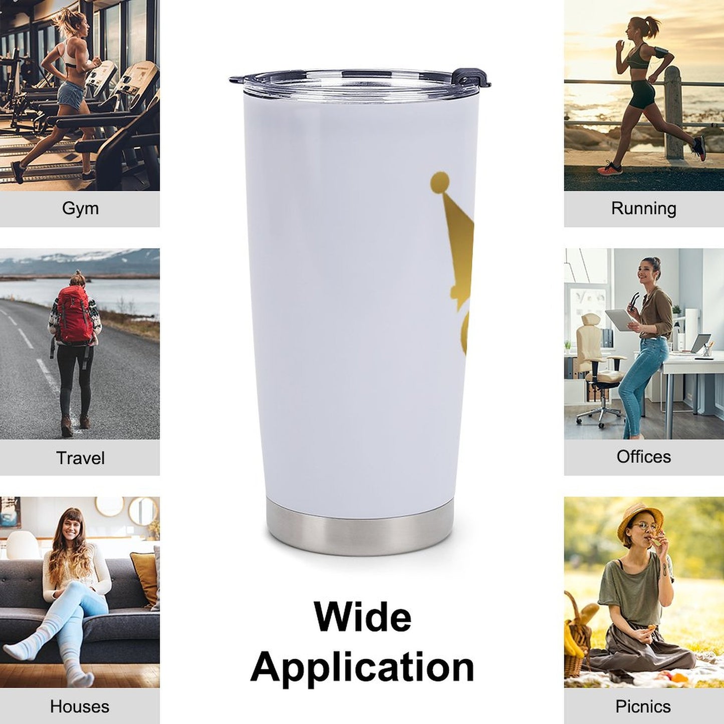 Car Travel Coffee Mug with Lid (All-Over Printing)