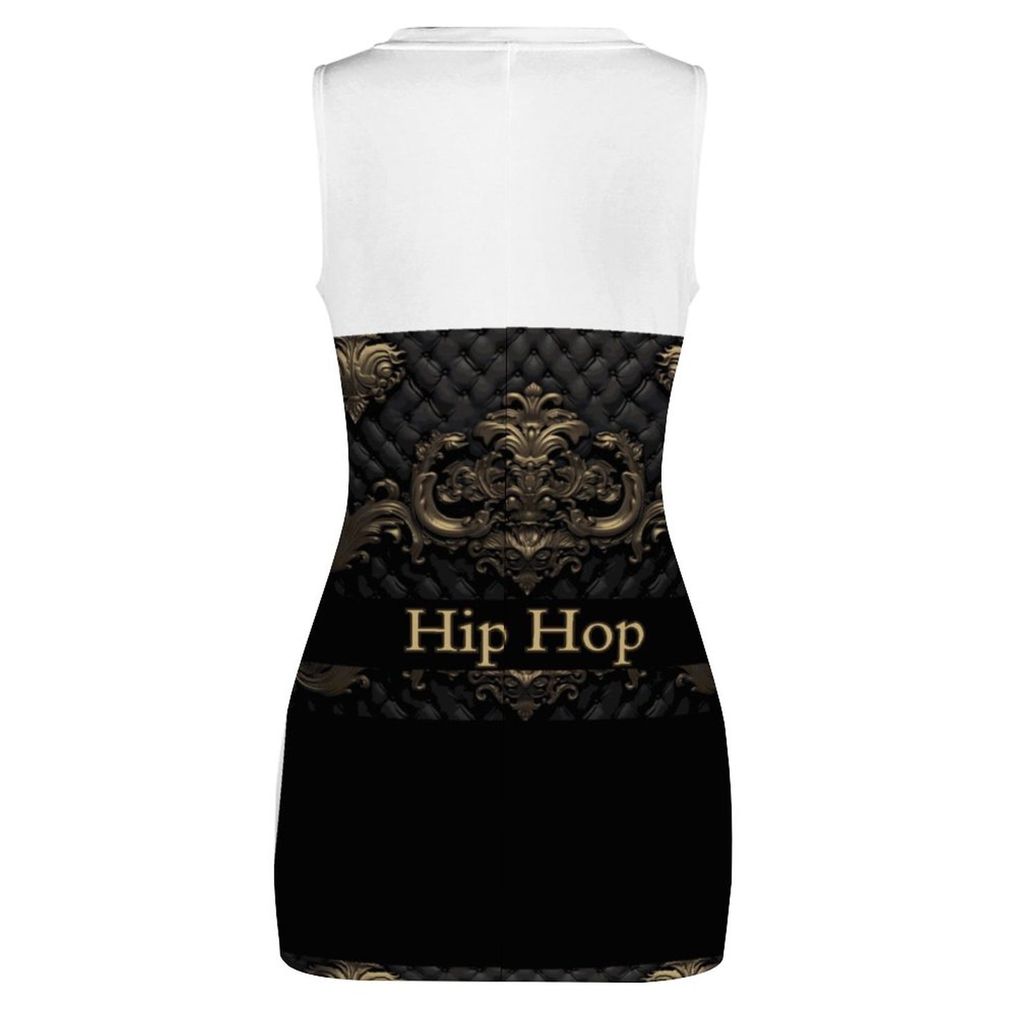 Cutout Bodycon Slim Fit Dress BEQ (All-Over Printing)