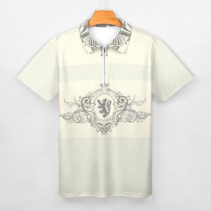 Men's Short Sleeve POLO Shirt with Zipper B470 (All-Over Printing)
