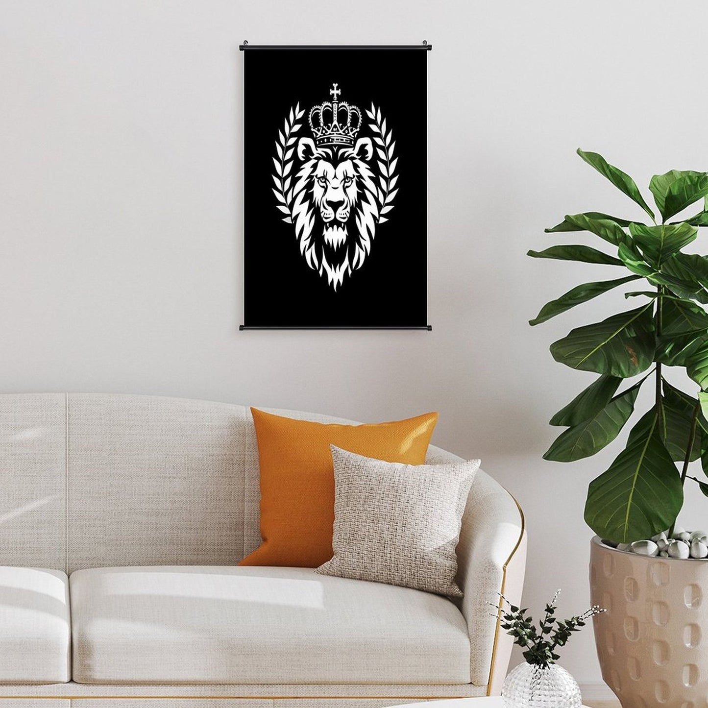 Canvas Hanging Poster with Scrolls-16"x24"/ 40x60cm-LION KING