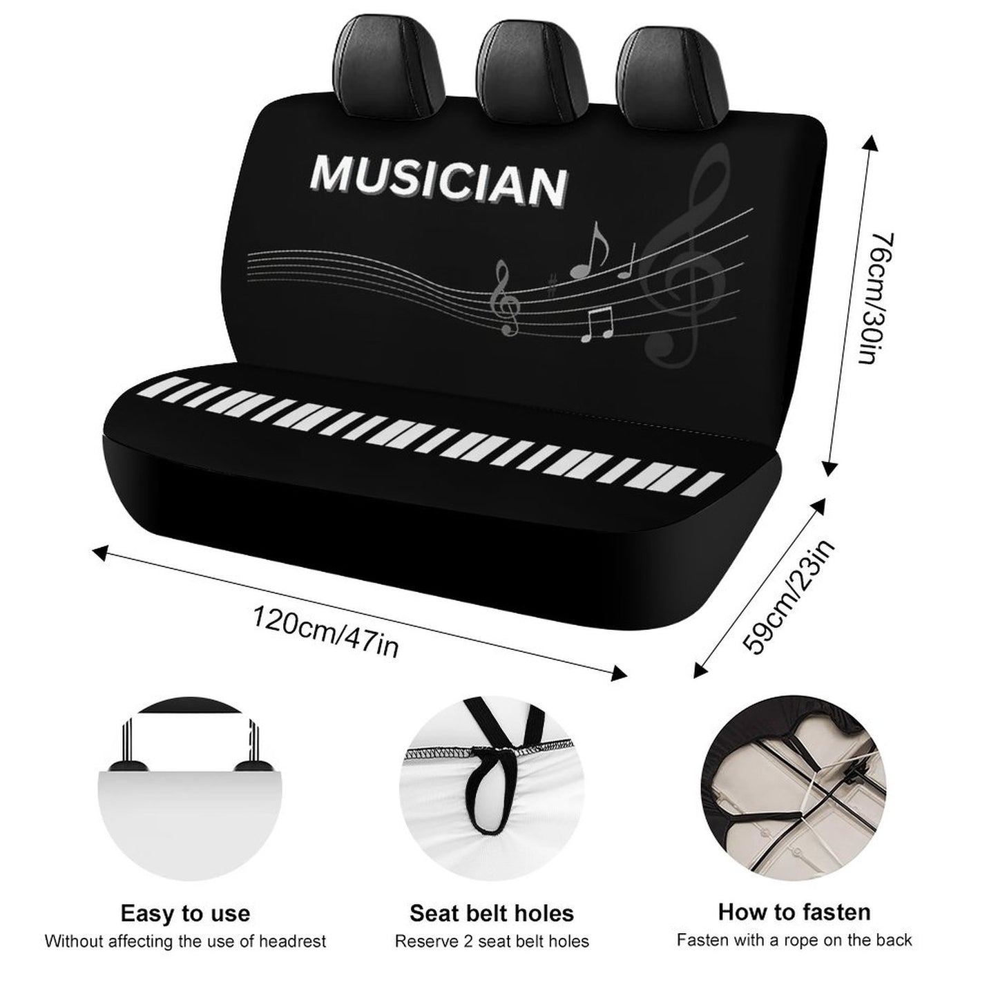 Back Seat Cover for Cars-MUSICIAN