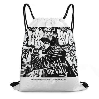 Custom Drawstring Bags with Waffle Cloth Designs