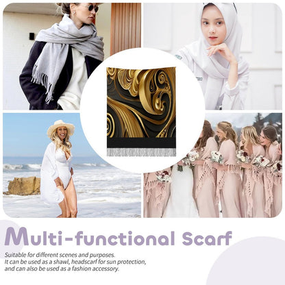 Cashmere-like Tassel Scarf (All-Over Printing)