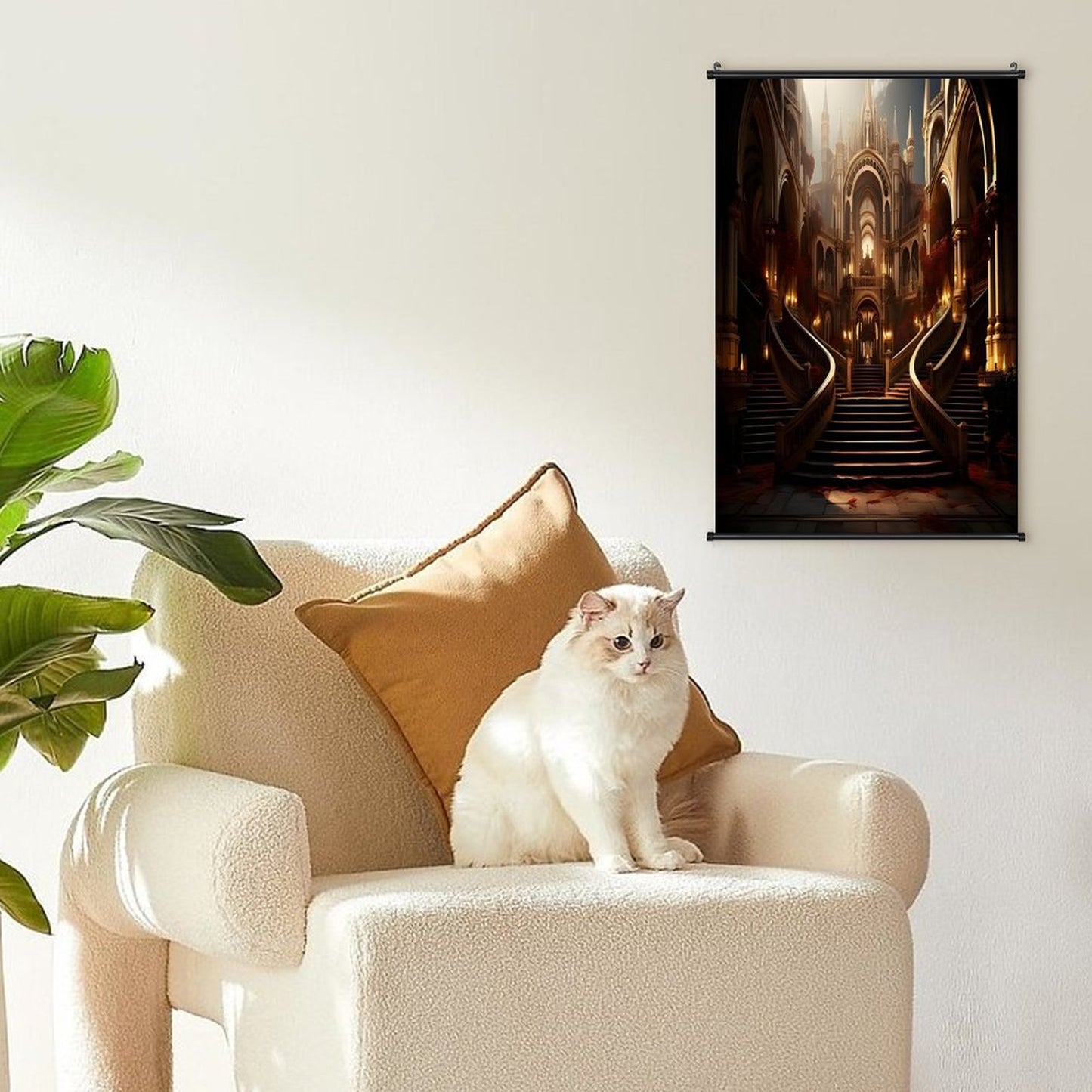 Canvas Hanging Poster with Scrolls-16"x24"/ 40x60cm