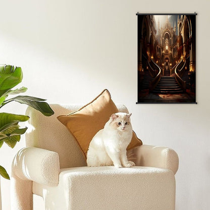 Canvas Hanging Poster with Scrolls-16"x24"/ 40x60cm