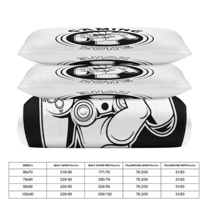 3-Piece Bedding Set-86"×70"/ 218×177cm (Dual-sideded Printing)