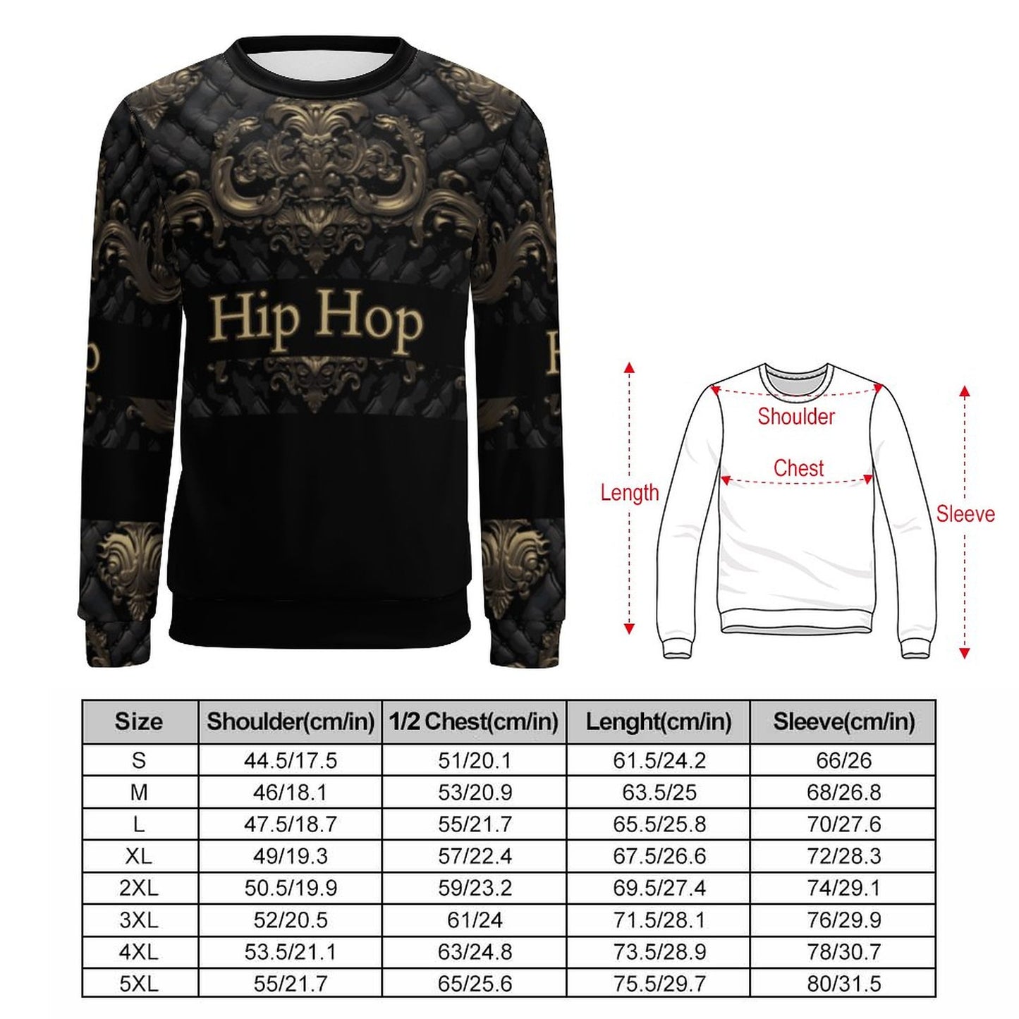 250gsm Round Neck Men's Sweatshirt 4T35 (All-Over Printing)