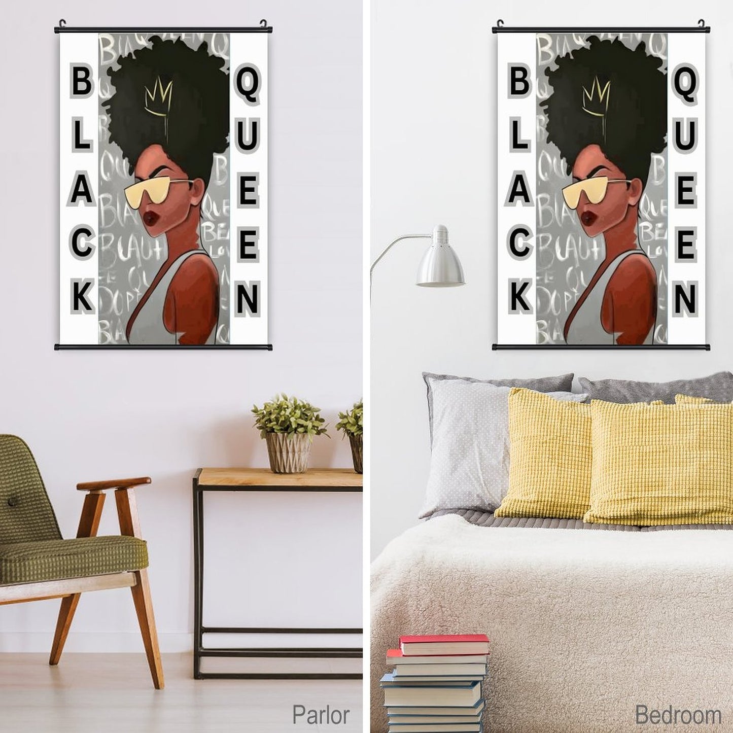 Canvas Hanging Poster with Scrolls-16"x24"/ 40x60cm