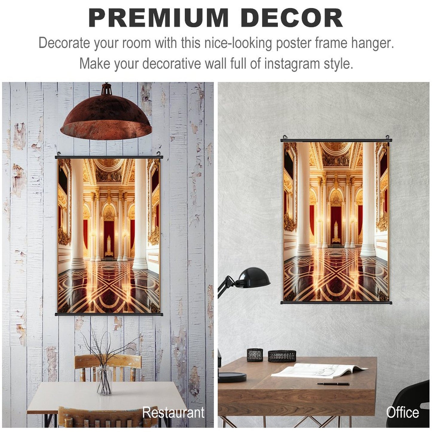 Canvas Hanging Poster with Scrolls-16"x24"/ 40x60cm