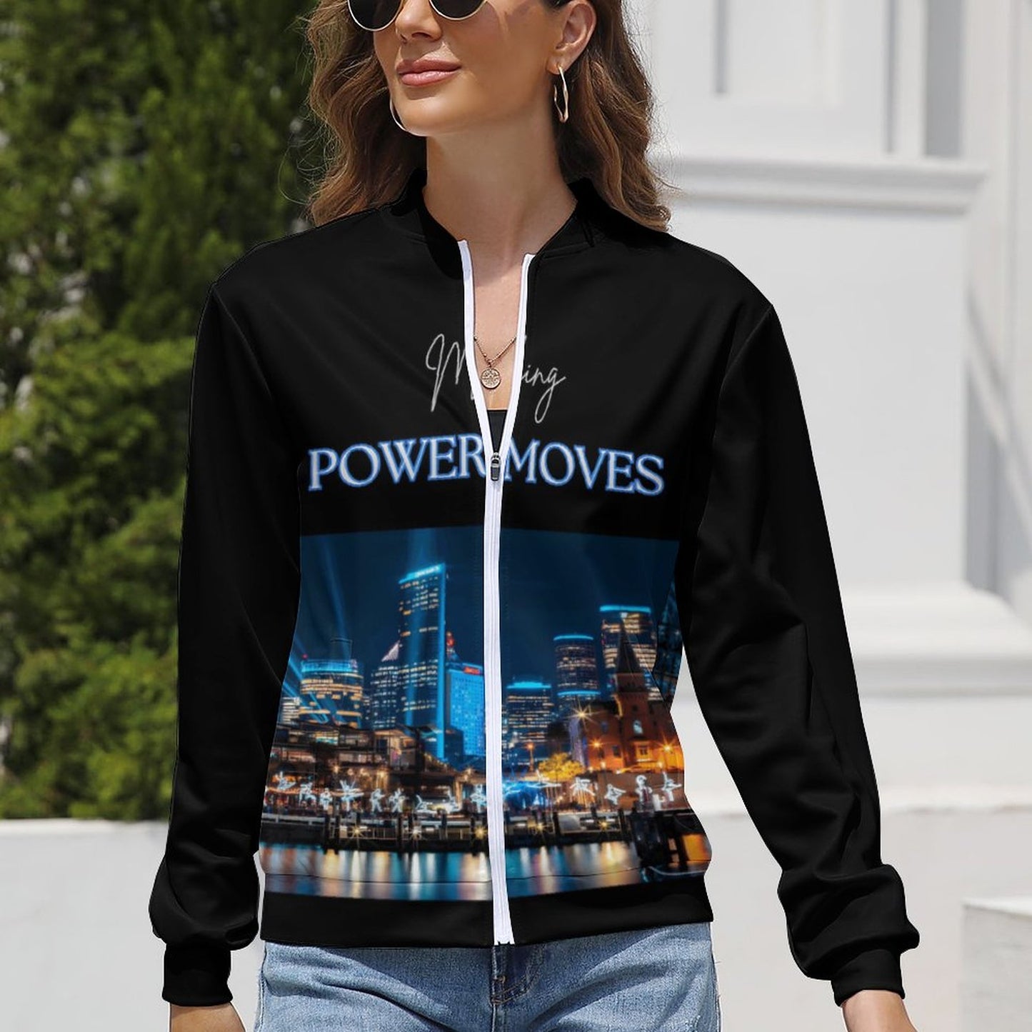 MAKING POWER MOVES Women's Zipper Jacket