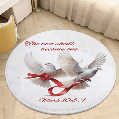 Round Coral Velvet Warm Floor Mat