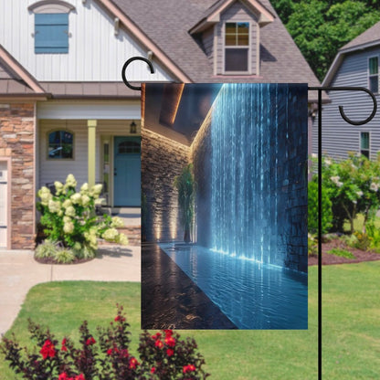 WALL WATERFALL Garden Flag (2 Pics on 2 Sides)-12"x18"