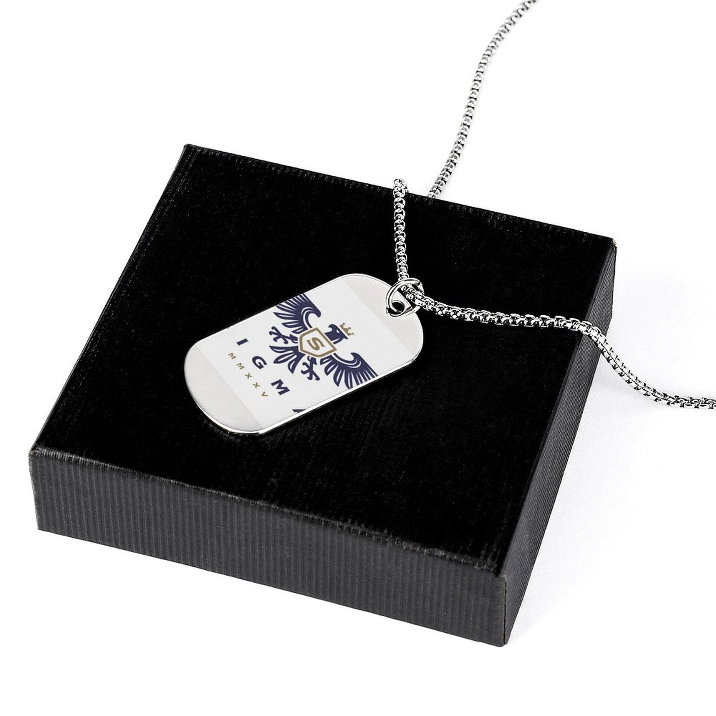 Memorial Necklace with Titanium Steel Square Pendant