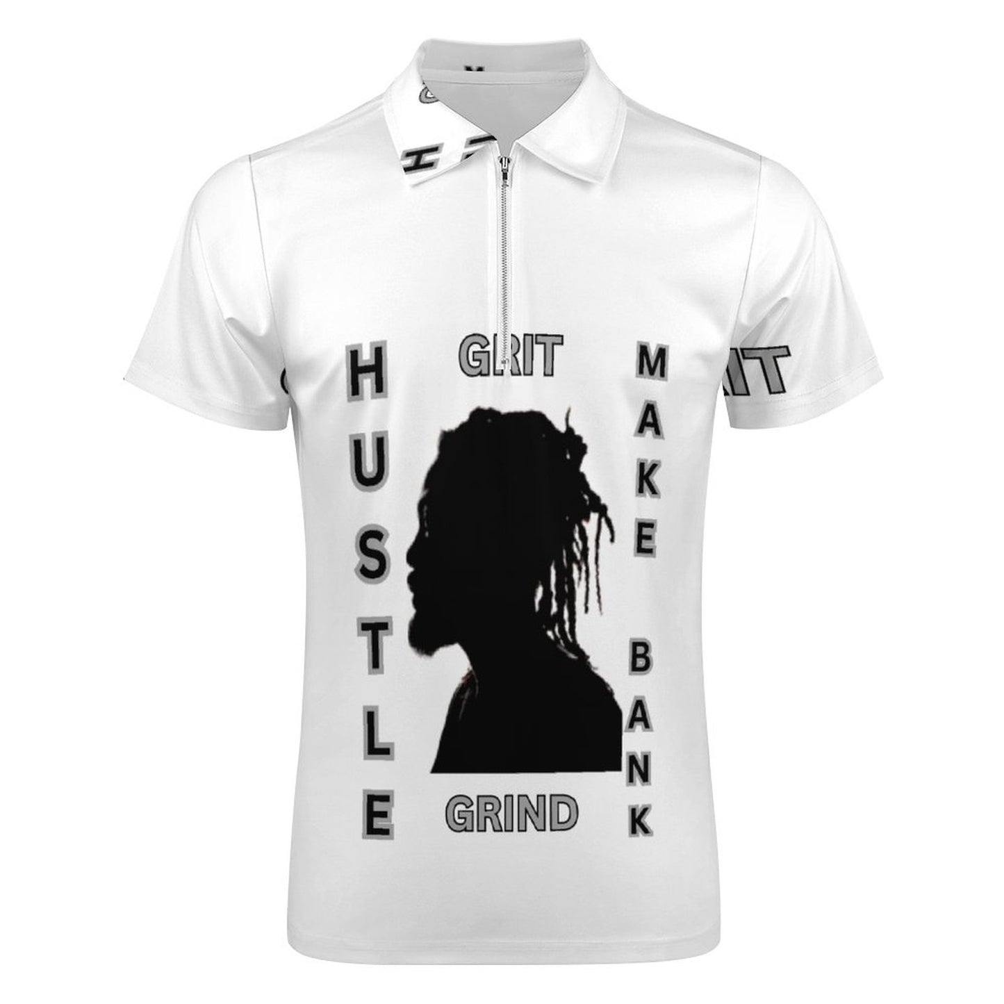 Men's Short Sleeve POLO Shirt with Zipper B470 (All-Over Printing)