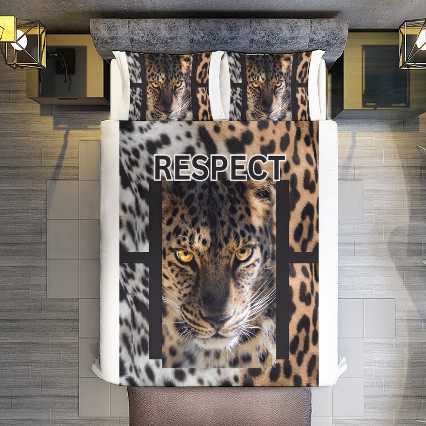 3-Piece Bedding Set-102"x90"/ 259x229cm (Dual-sided Printing)