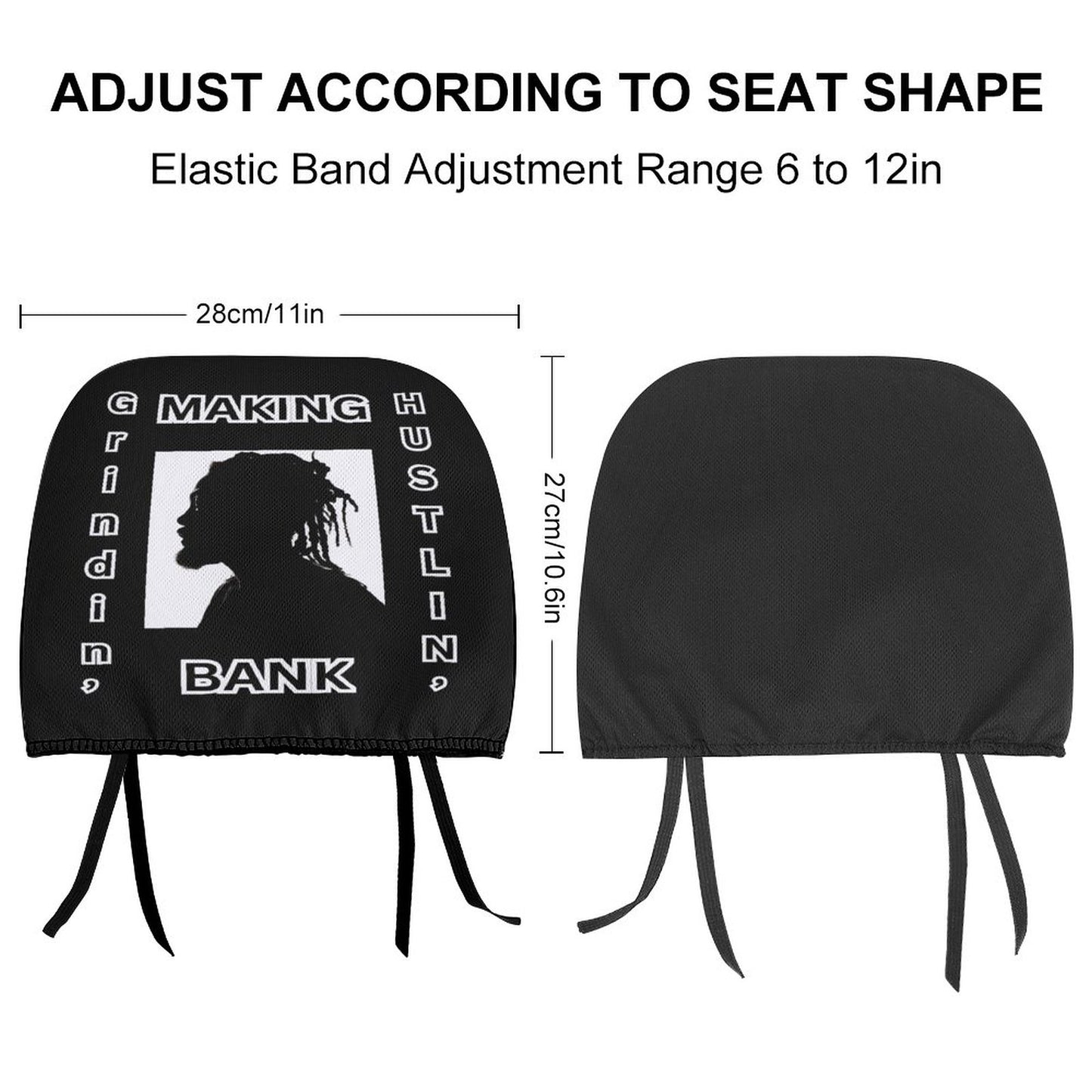 Custom Car Headrest Covers-MAKING BANK