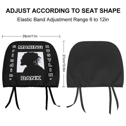 Custom Car Headrest Covers-MAKING BANK