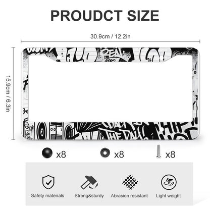License Plate Frames with 4 Round Holes (1 Pair)
