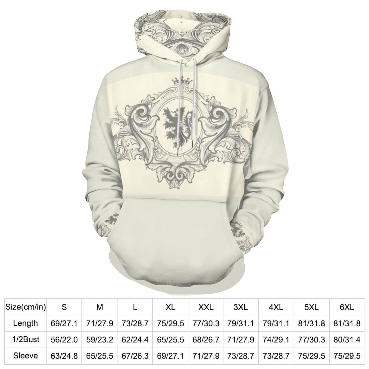 230gsm Men's Cool Hoodie with Double-layer Cap (All-Over Printing)