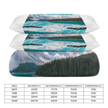 3-Piece Bedding Set-90"x90"/ 229x229cm (Dual-sided Printing)