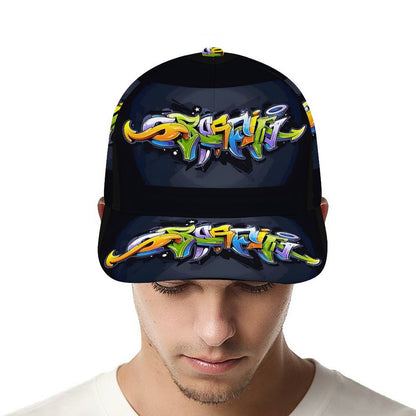 COLORFUL GRAFFITI Bent Fitted Cap