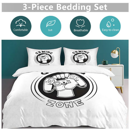 3-Piece Bedding Set-102"x90"/ 259x229cm (Dual-sided Printing)