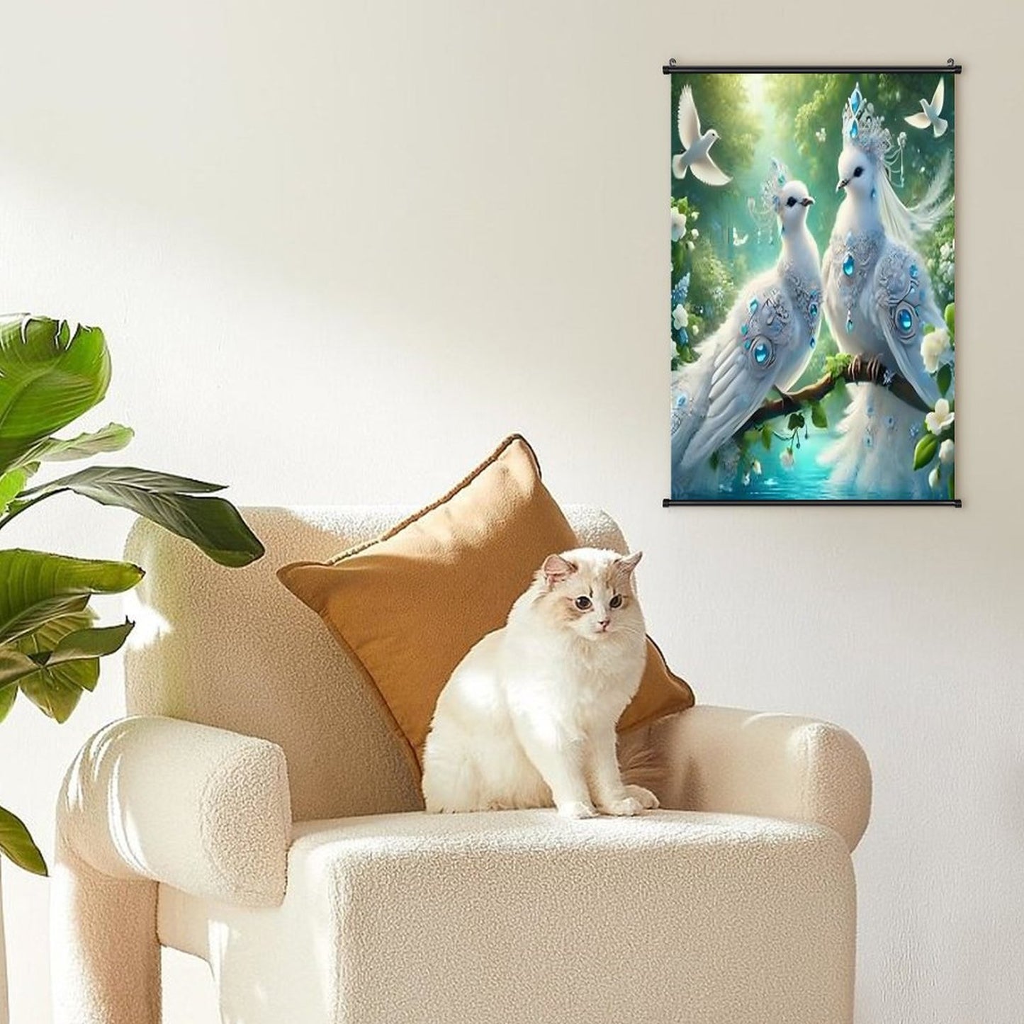 Canvas Hanging Poster with Scrolls-16"x24"/ 40x60cm