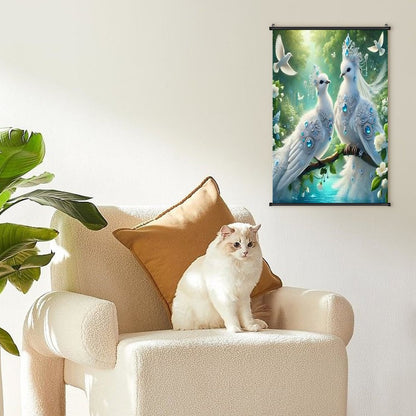 Canvas Hanging Poster with Scrolls-16"x24"/ 40x60cm
