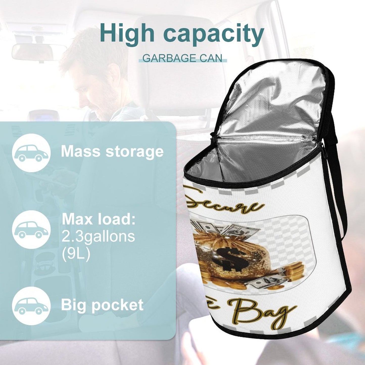 Collapsible Car Trash Bin