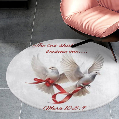 Round Coral Velvet Warm Floor Mat